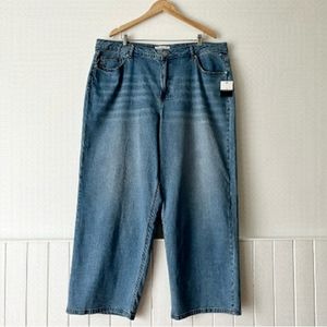 Eloquii wide leg high waisted jeans